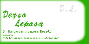 dezso leposa business card
